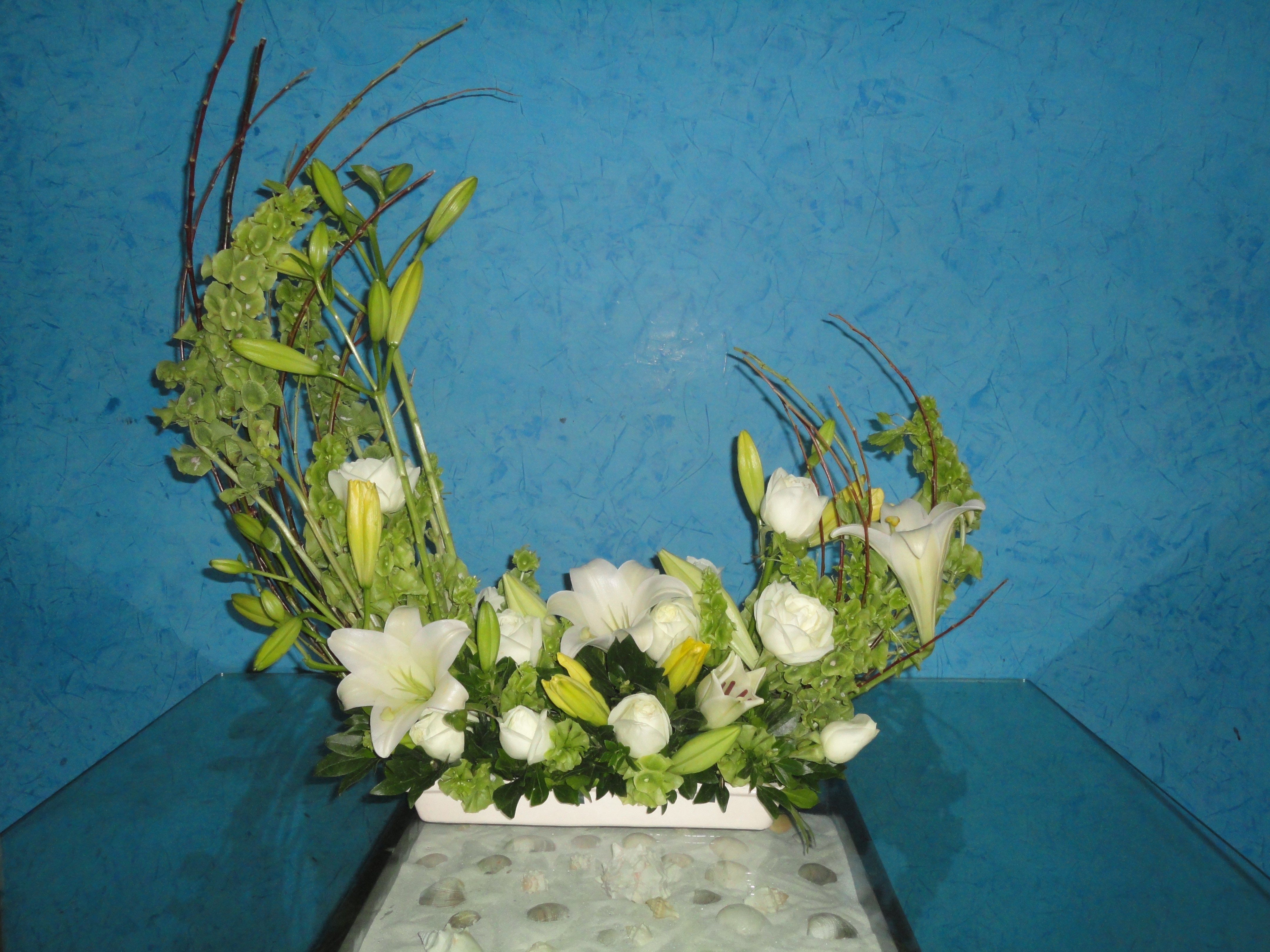 Arreglo blanco y verde